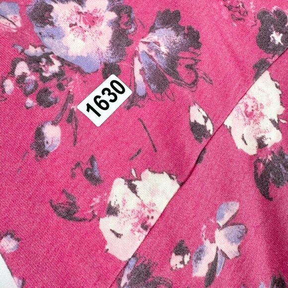 DG2 Top Womens 2X Pink Floral Long-Sleeve Crew-Neck Blouse Cottage Core New - Picture 8 of 10